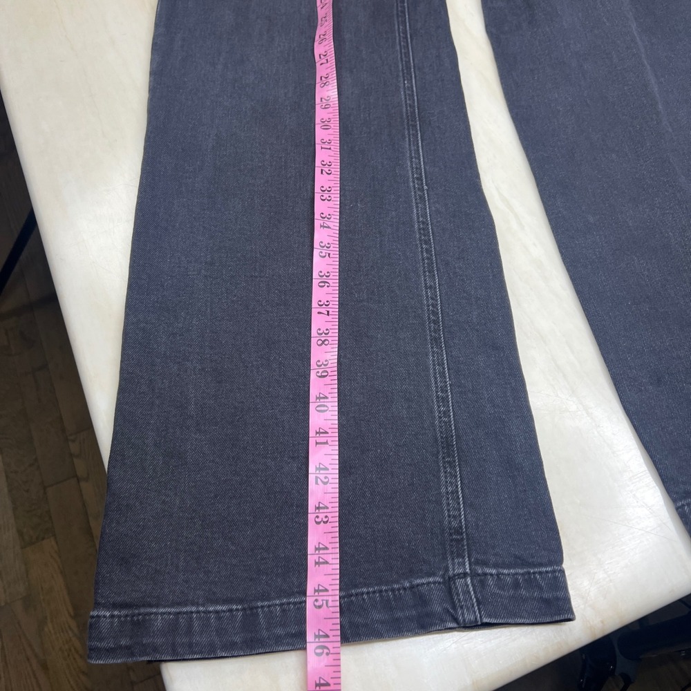 Gap High Stride Wide Leg Jeans Washed Black High Rise Denim 27 4 Tall A36 - Picture 13 of 13